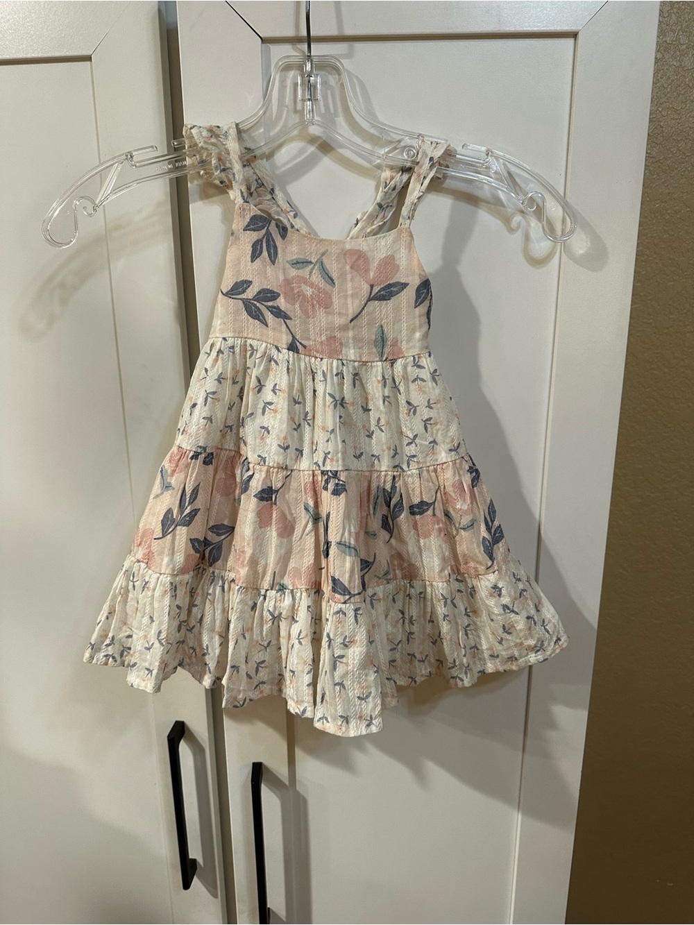 Catherine Malandrino  18mth Girls Tiered Floral Sundress - Cream, Pink, Blue